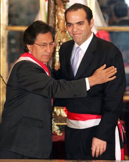 El expresidente de Perú Alejandro Toledo y el exministro Fernando Zavala