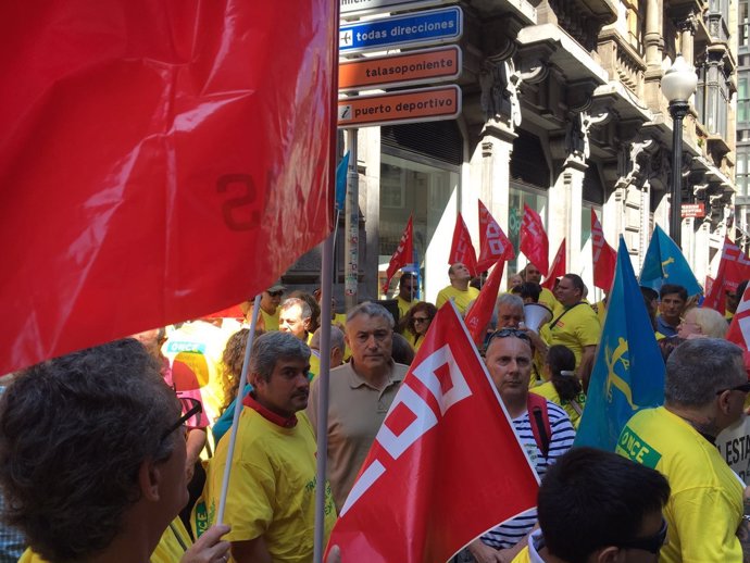 Movilización celebrada en Gijón.