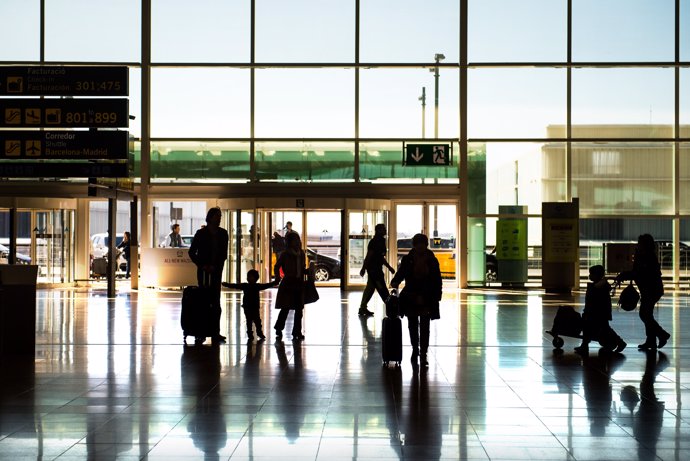 aeropuerto, viajeros