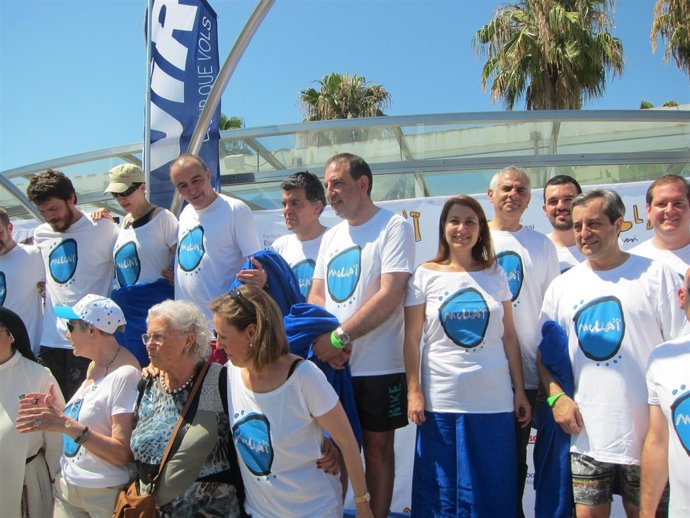 El portavoz de C's Carlos Carrizosa en el acto solidario de la fundación Mulla't