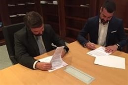 Gabriel Novela, director gerente de la Fundación Talgo y Jaume Sanllorente, fund