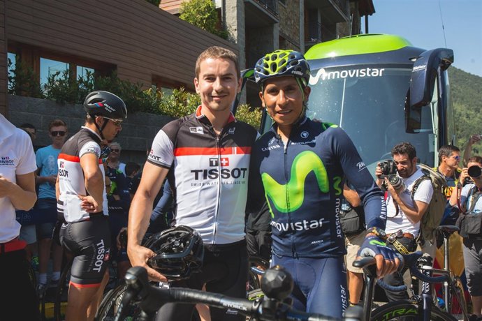Jorge Lorenzo con Nairo Quintana 