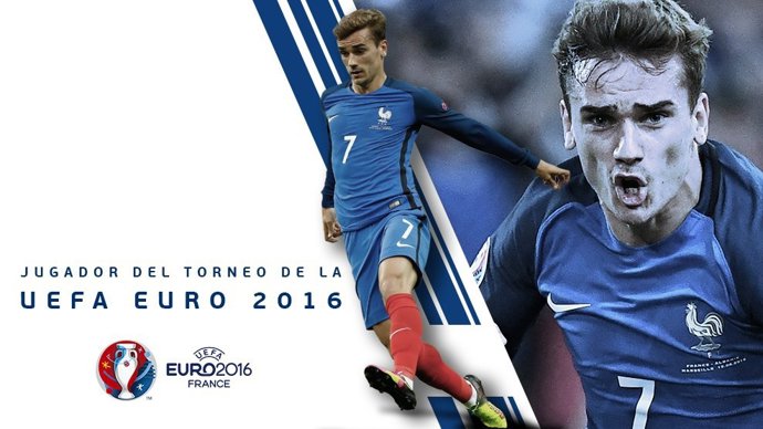 Antoine Griezmann, mejor jugador de la Eurocopa