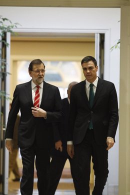 Mariano Rajoy y Pedro Sánchez. 