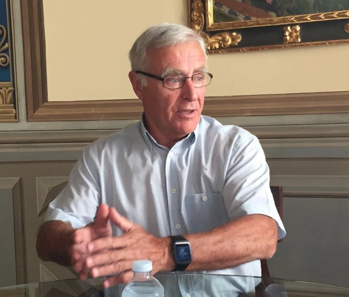 Joan Ribó en un momento de la entrevista 