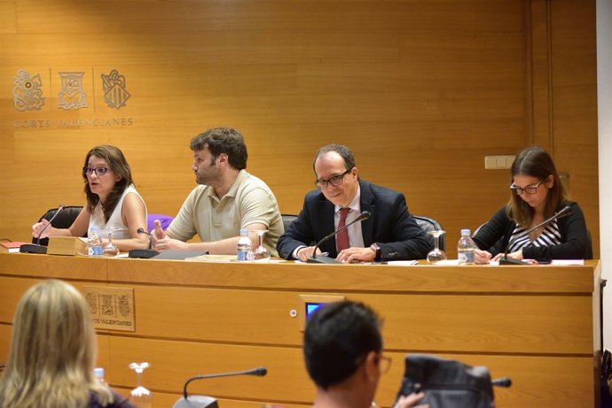 Mónica Oltra en la Comisión de Política Social de las Corts