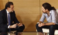 Pablo Iglesias llega diez minutos tarde a su reunión con Rajoy: "Madrid me mata"