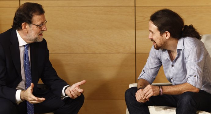 Mariano Rajoy se reúne con Pablo Iglesias en el Congreso