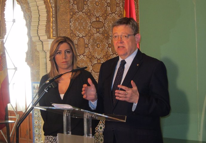 Ximo Puig y Susana Díaz en un acto en Almería