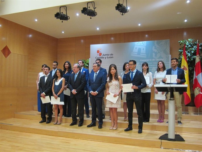 Herrera en el acto de reconocimiento a los mejores residentes