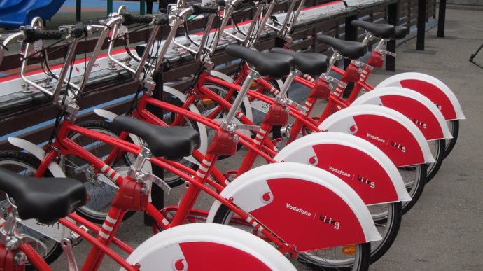 Bicicletas del Bicing, con el patrocinio de Vodafone