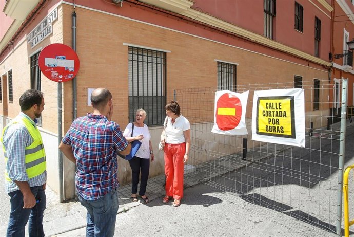 Imagen de las obras en Nervión.