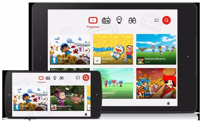 Pantalla YouTube Kids