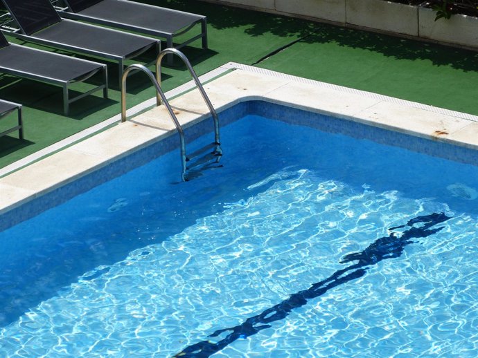Hotel, piscina, calor, verano, nadar