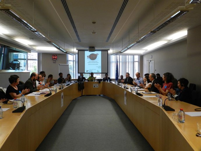 La consejera María José Beaumont, en Bruselas.