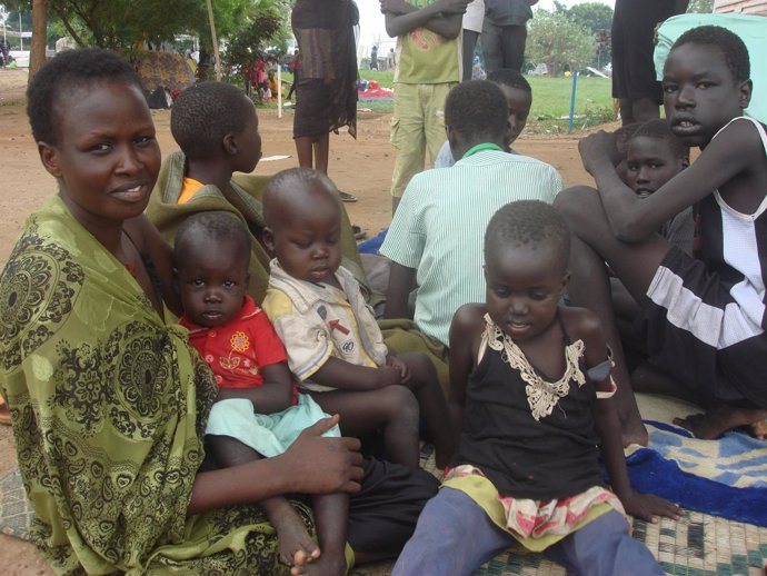 Desplazados por el último brote de violencia en Sudán del Sur