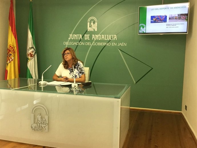 Pilar Salazar en la presentación de la Ley del Deporte