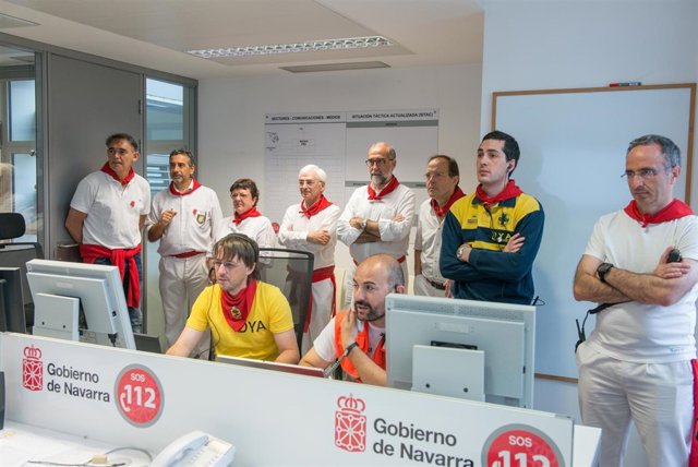 María José Beaumont y Fernando Domínguez, en el dispositivo del encierro.