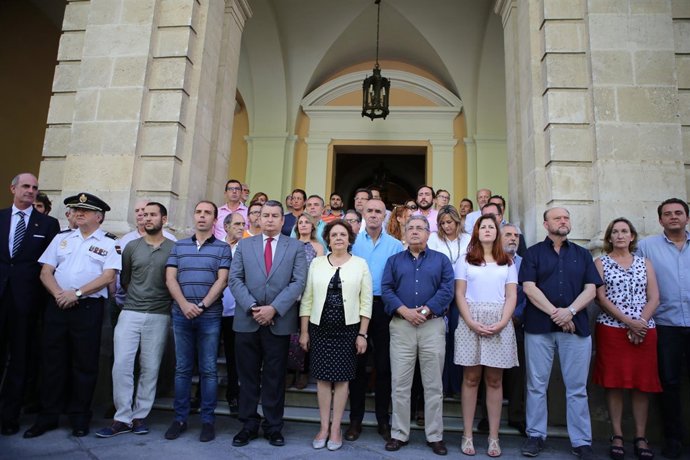 Imagen del minuto de silencio.