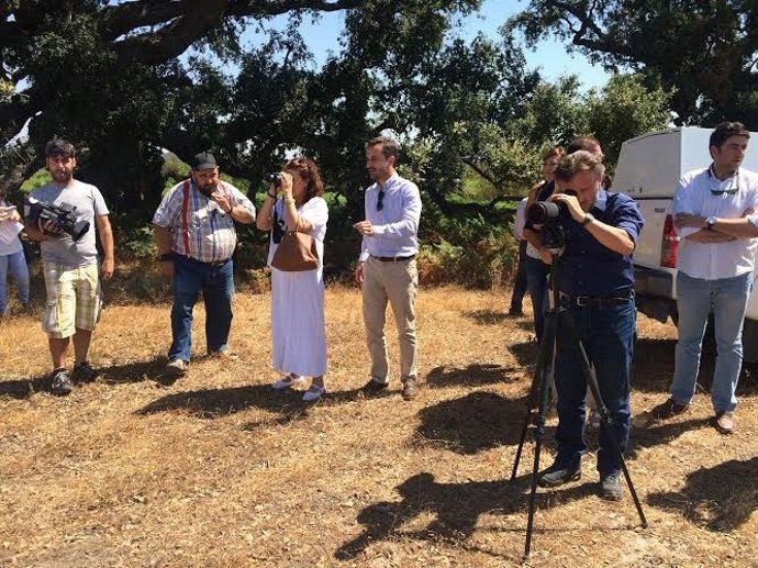 El consejero de Medio Ambiente, José Fiscal, seguimiento águila.