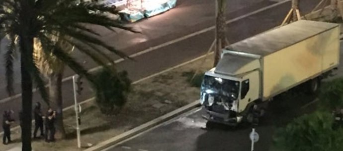 Camión del atentáu en Francia 