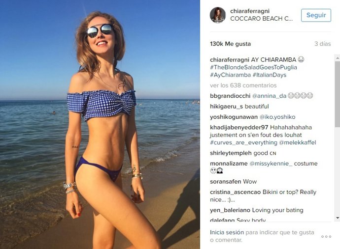 Cómo llevan las famosas los cuadros Vichy, en este caso la blogger Chiara