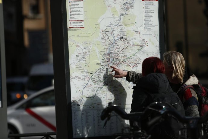 Turismo, turistas, turista, Plaza España, mapa de Metro de Madrid