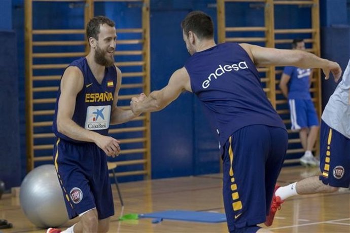 Sergio Rodríguez selección española baloncesto entrenamiento