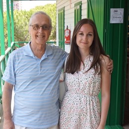 Colin Mackay y Charlotte Mackay, nieto y bisnieta del fundador del Recreativo