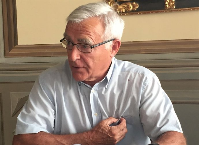 Joan Ribó durante la entrevista 