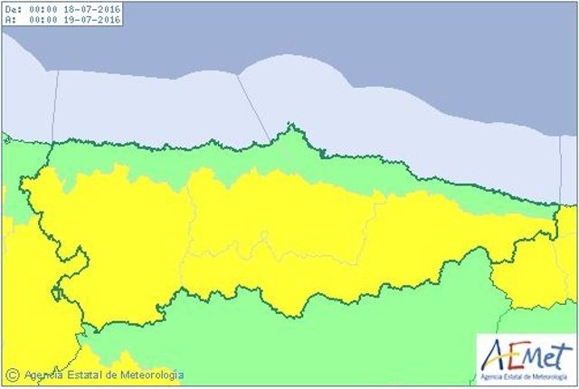 Alerta amarilla en Asturias por calor