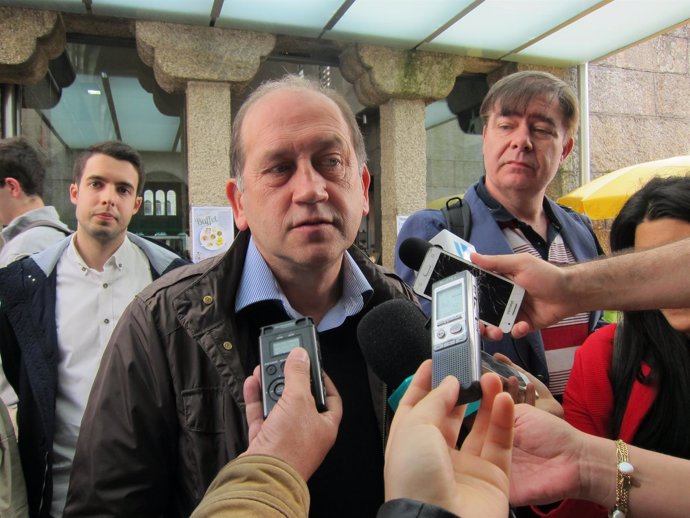 El candidato del PSdeG a la Xunta, Xoaquín Fernández Leiceaga, en declaraciones