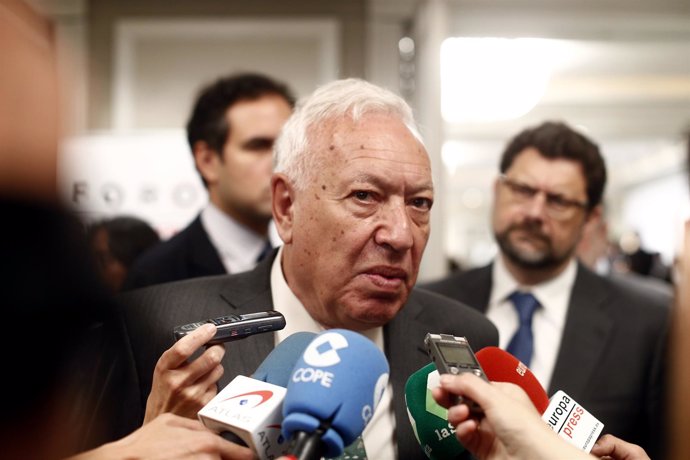 José Manuel García Margallo en un desayuno de Foro América