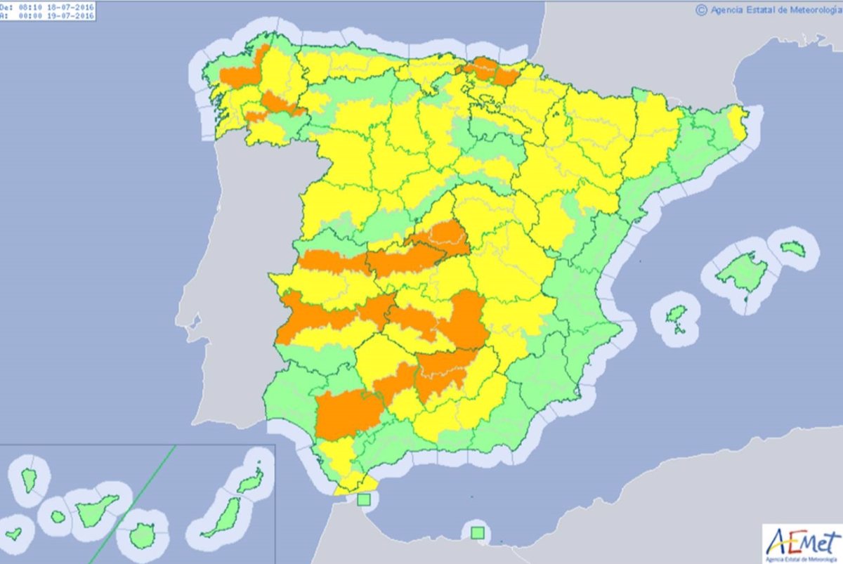 Cuáles fueron los veranos con olas de calor más largas en España?