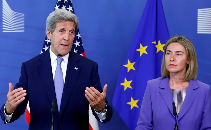 John Kerry y Federica Mogherini