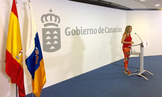 Rosa Dávila en la rueda de prensa posterior al Consejo de Gobierno
