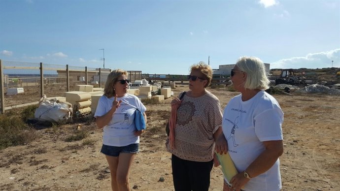 Sofía Morales en su visita a la Isla de Tabarca