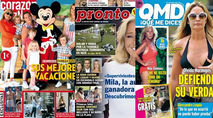 Portadas de las revistas del corazón