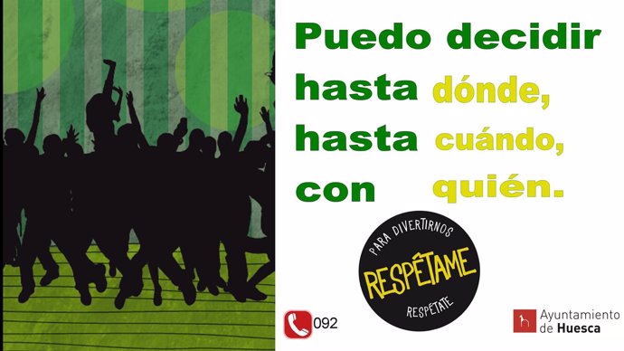 Uno de los carteles de la campaña de igualdad de Huesca