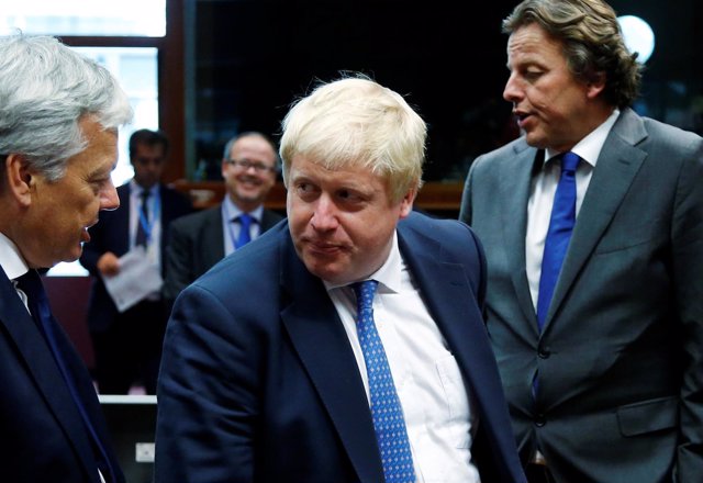 El ministro de Exteriores británico, Boris Johnson, en Bruselas