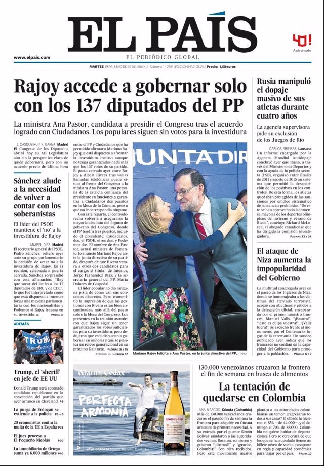 Portada El País