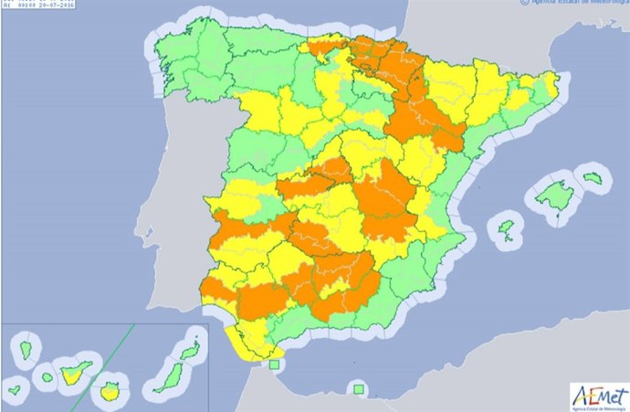35 Provincias En Alerta 