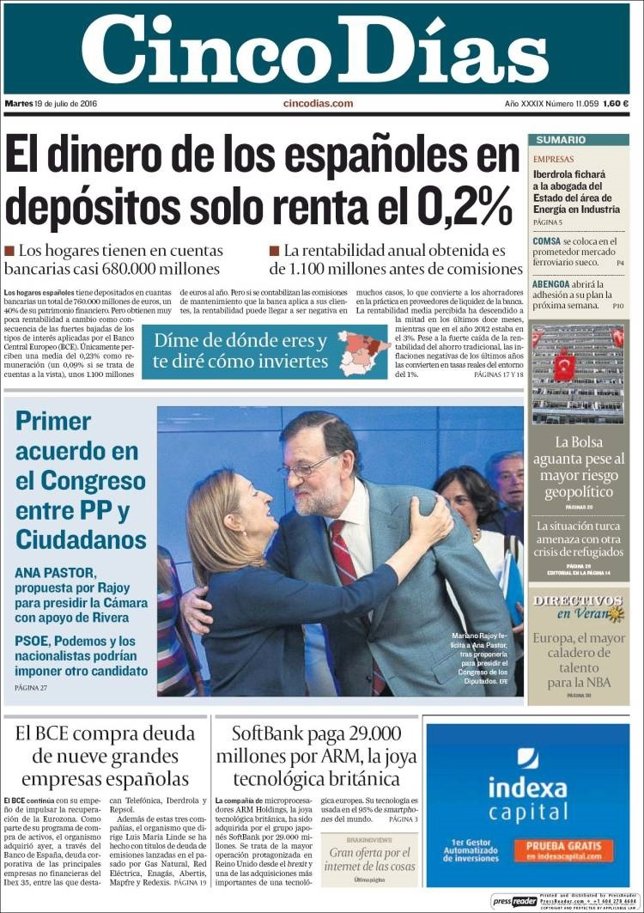 Cinco días portada