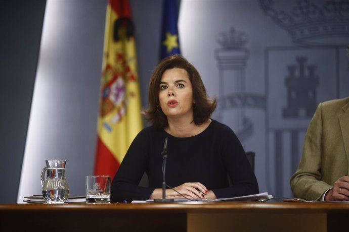 Soraya Sáenz de Santamaría tras el Consejo de Ministros