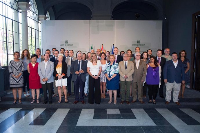 Susana Díaz con las comunidades andaluzas en el exterior en San Telmo