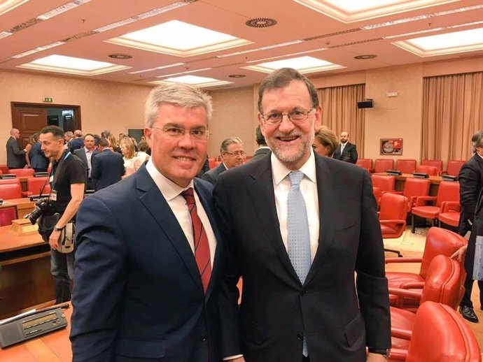 José Enrique Fernández de Moya con Mariano Rajoy