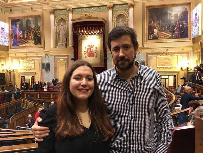 Ángela Rodríguez y Antón Gómez-Reino, diputados de Podemos Galicia-En Marea