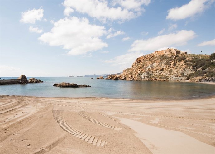 Playa Cala Cortina en Cartagena