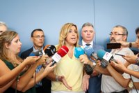 Susana Díaz critica el "chantaje intolerable" de Montoro a las CCAA si no hay investidura