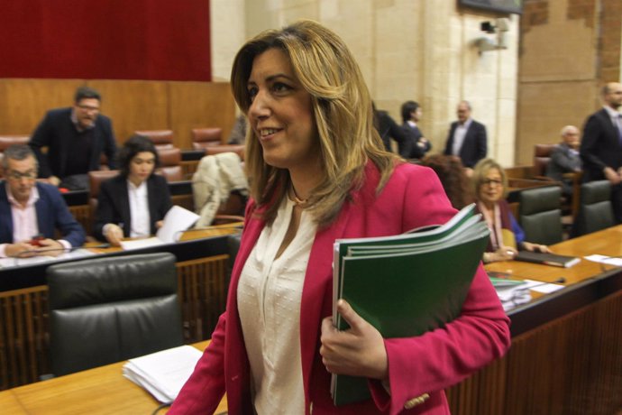 Susana Díaz, en el Parlamento de Andalucía